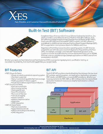 X-ES Built-In Test BIT Product Brief
