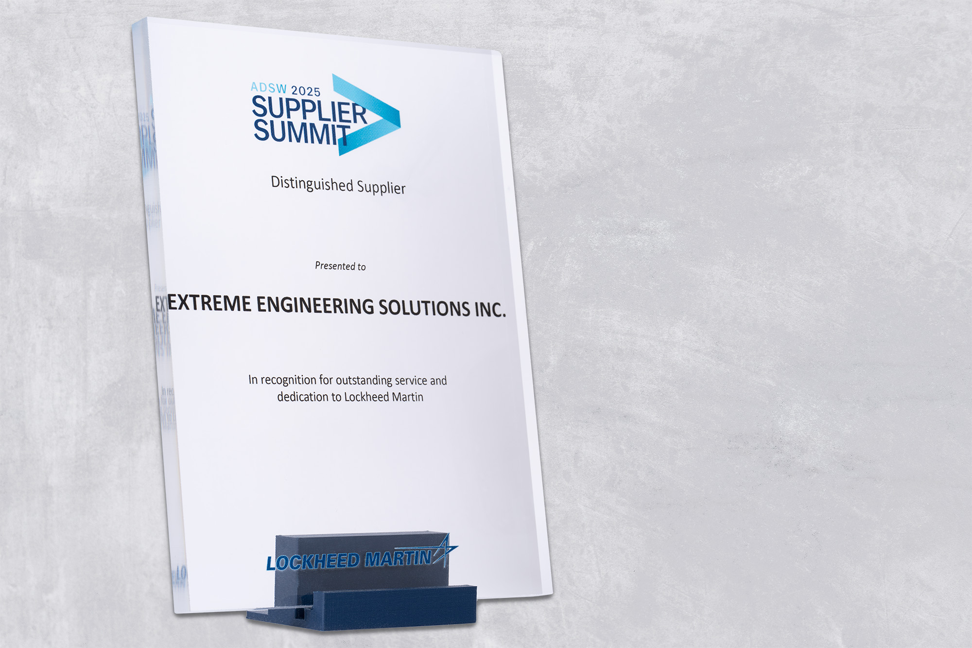 Lockheed Martin 2025 Distinguished Supplier Award