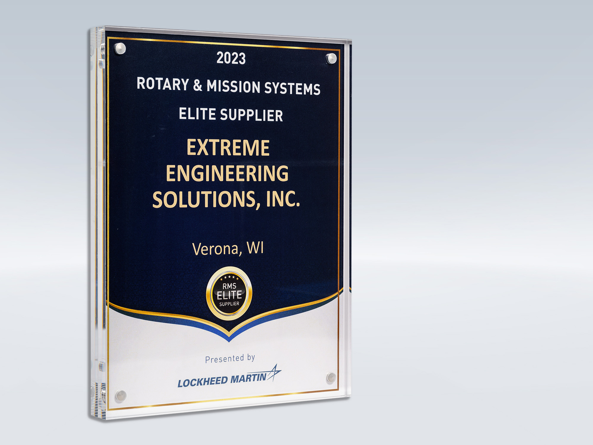 Lockheed Martin 2023 Rotary & Mission Systems Elite Supplier Award
