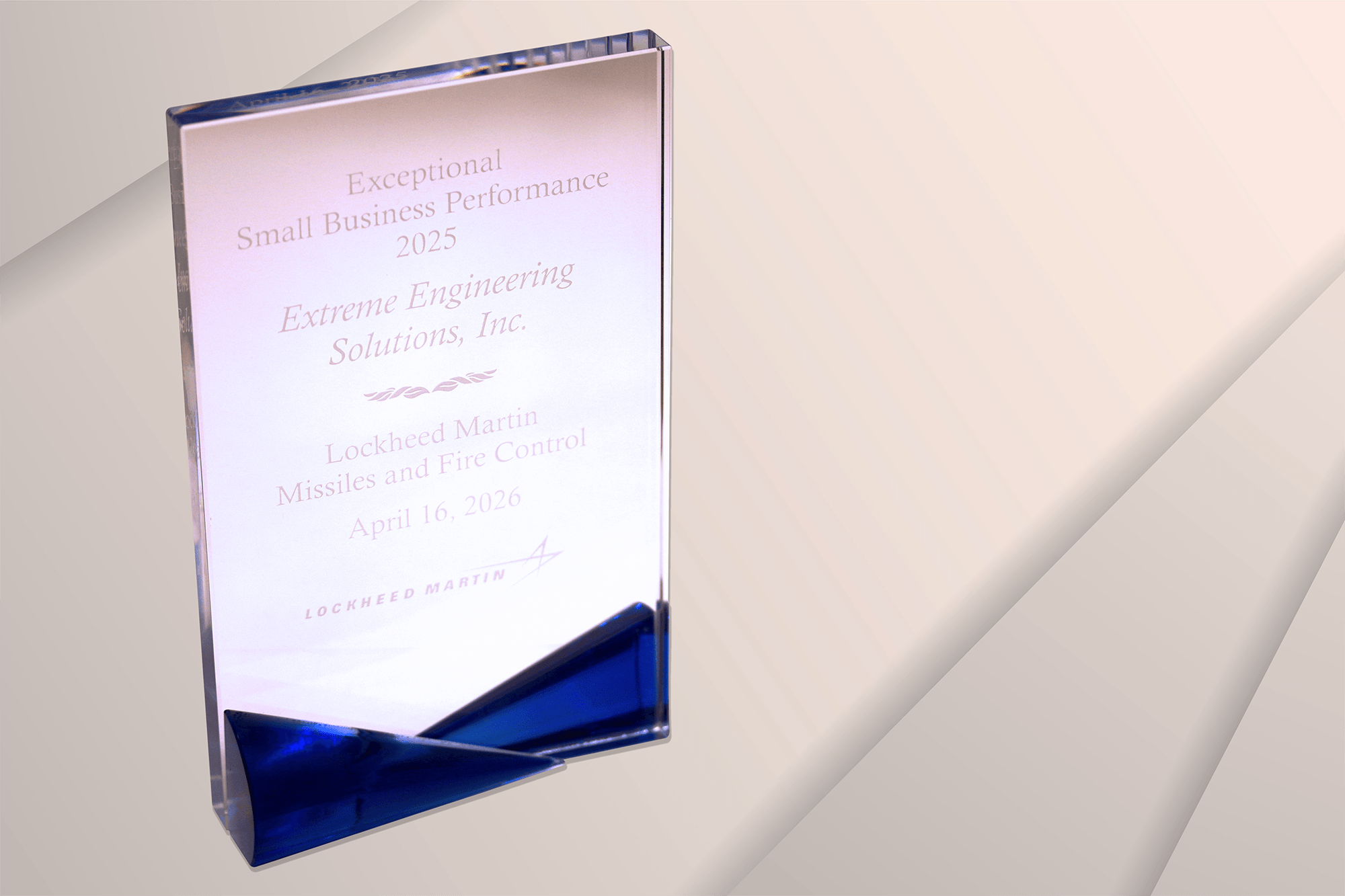 X-ES Lockheed Martin Missiles and Fire Control 2025 Exceptional Small Business Performance Award